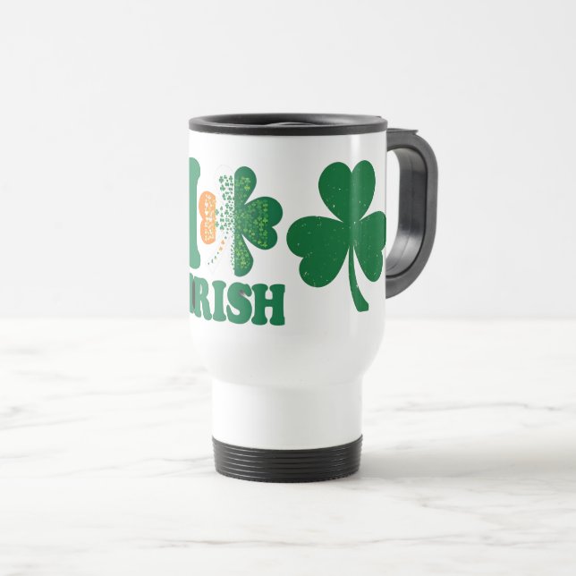 I Liebe Irische Tasse | St. Patrick's Day Kleeblat (VorderseiteRechts)
