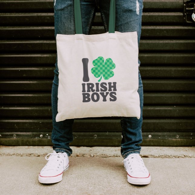 I Liebe Irish Boys Funny Kleeblatt St Patricks Day Tragetasche (Von Creator hochgeladen)