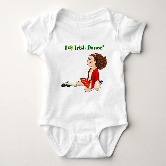 I Liebe Irish Dance Baby Strampler (Vorderseite)