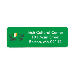 I Liebe Irish Gaeilge Gäelic Address Label