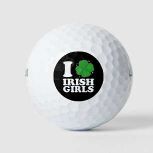 I Liebe Irish Girls Kleeblatt Herz St Patrick's Da Golfball