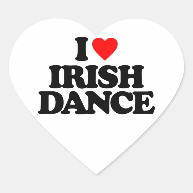 I LIEBE IRISH TANCE Herz-Aufkleber (Vorderseite)