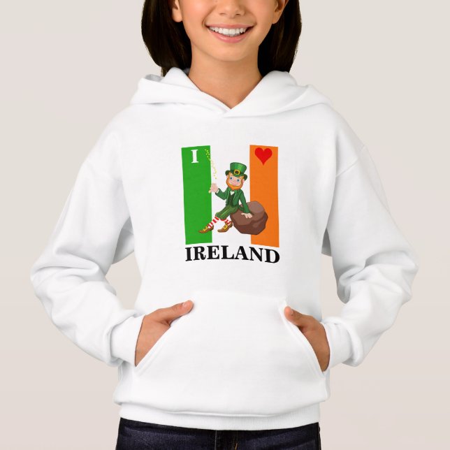 I Liebe Irland Hoodie (Vorderseite)