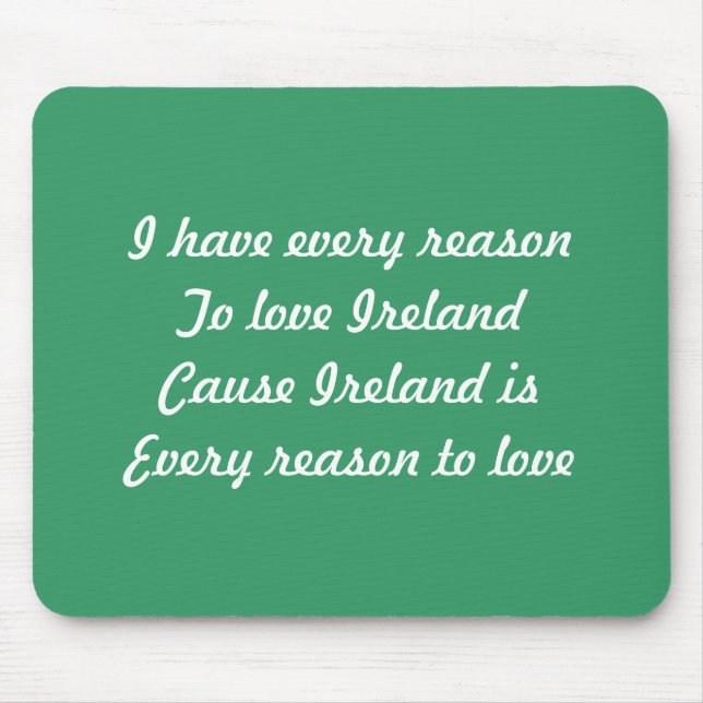 I Liebe Irland Mousepad (Vorne)