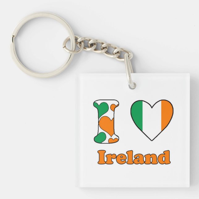 I Liebe Irland Schlüsselanhänger (Vorderseite)
