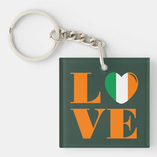 I Liebe Irland Schlüsselanhänger (Vorderseite)