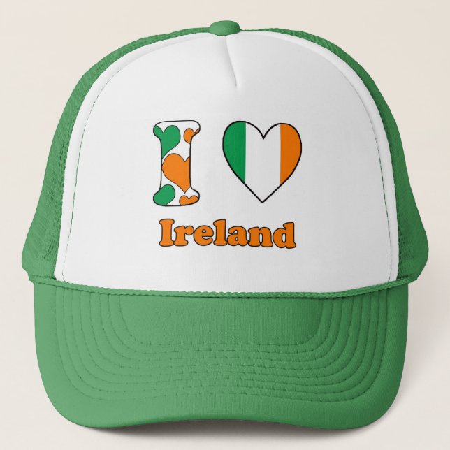 I Liebe Irland Truckerkappe (Vorderseite)
