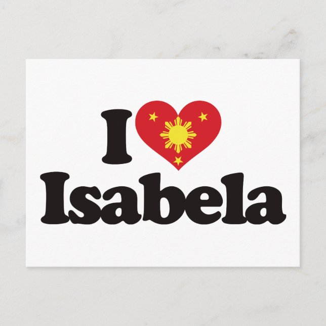 I Liebe Isabela Postkarte (Vorderseite)