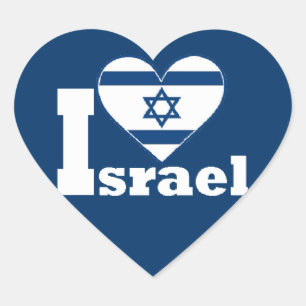 I Liebe Israel Herz-Aufkleber