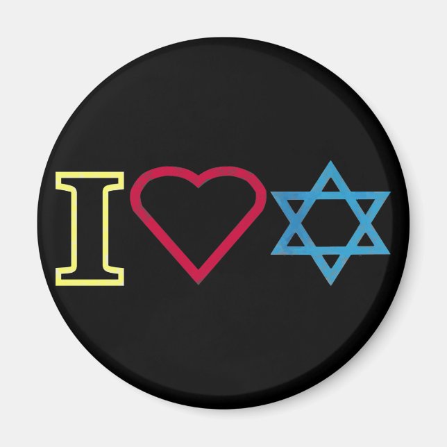 I Liebe Israel Magnet (Vorne)