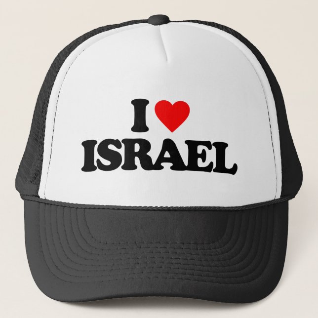 I LIEBE ISRAEL TRUCKERKAPPE (Vorderseite)