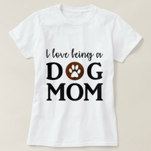 I Liebe ist eine "Hunde-Mama" Text Weißer T - Shir T-Shirt