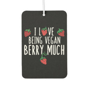 i Liebe ist vegan Erdbeere viel Autolufterfrischer
