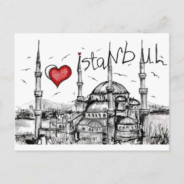 I Liebe Istanbul Postkarte (Vorderseite)