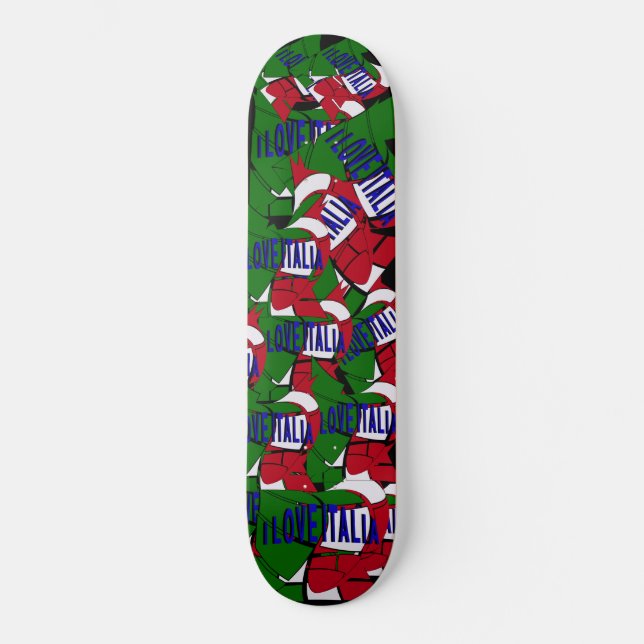 I Liebe Italia Skateboard (Vorderseite)