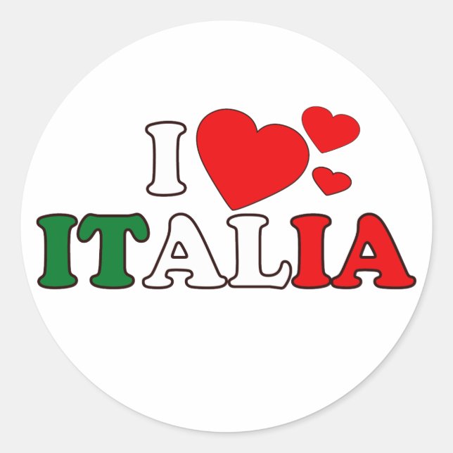 I Liebe Italia Sticker (Vorderseite)