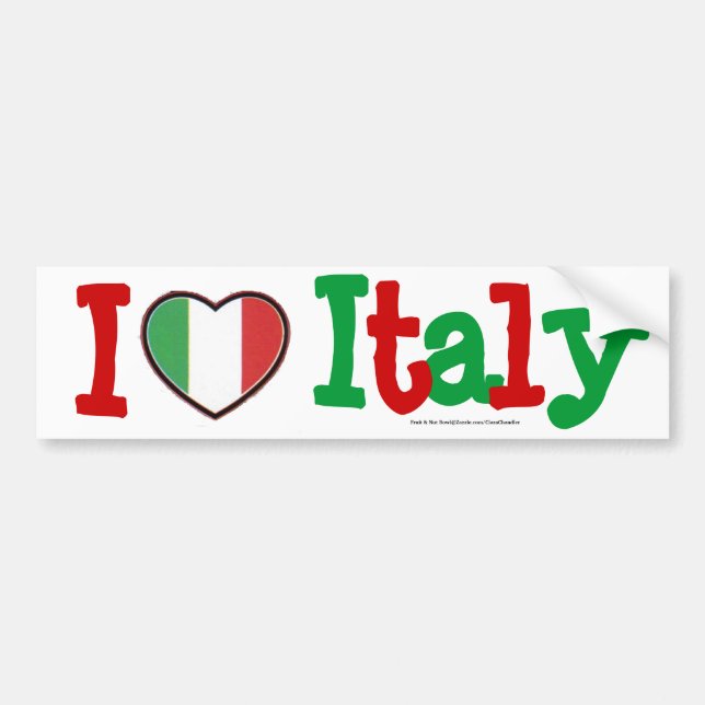 I Liebe Italien Autoaufkleber (Vorne)