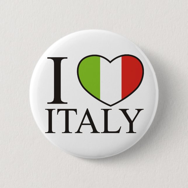 I Liebe Italien Button (Vorderseite)