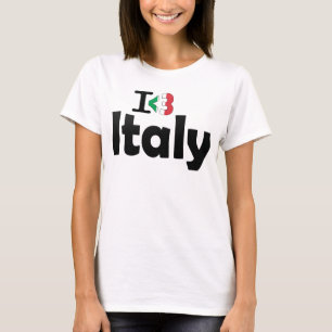 I Liebe-Italien-Flaggen-T - Shirt