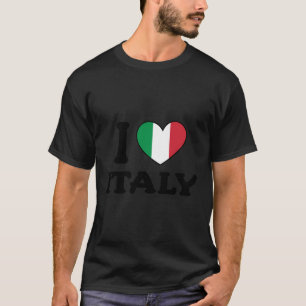 I Liebe Italien Herzliche italienische Flagge T-Shirt