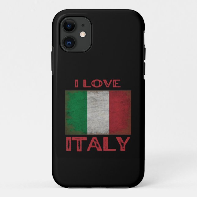 I LIEBE ITALIEN, ITALIEN FLAG Case-Mate iPhone HÜLLE (Rückseite)