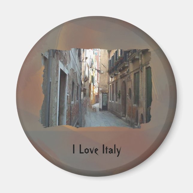 I Liebe Italien - Italienische Side Street Magnet (Vorne)