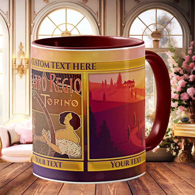 I Liebe Italien Personalisierte Foto Tasse (I love Italy - personalized photo mug inspired by Italian art - keepsake - travel - Europe)