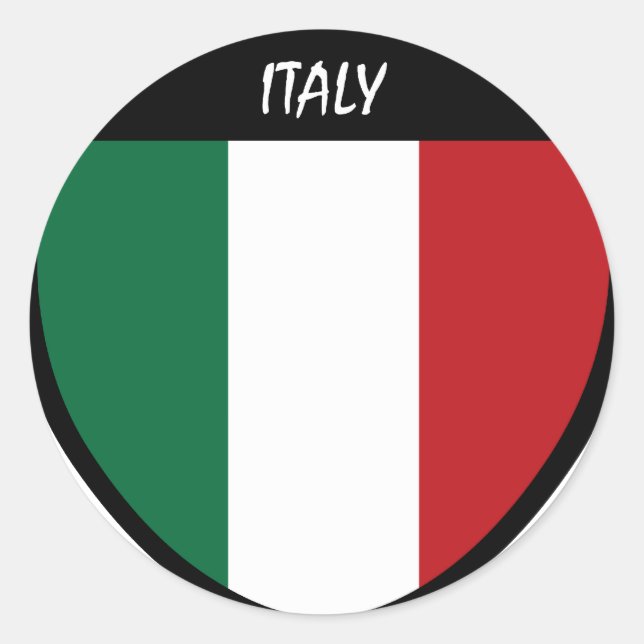 I Liebe Italien Runder Aufkleber (Vorderseite)