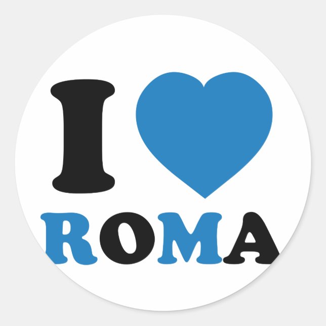 I Liebe Italien Runder Aufkleber (Vorderseite)