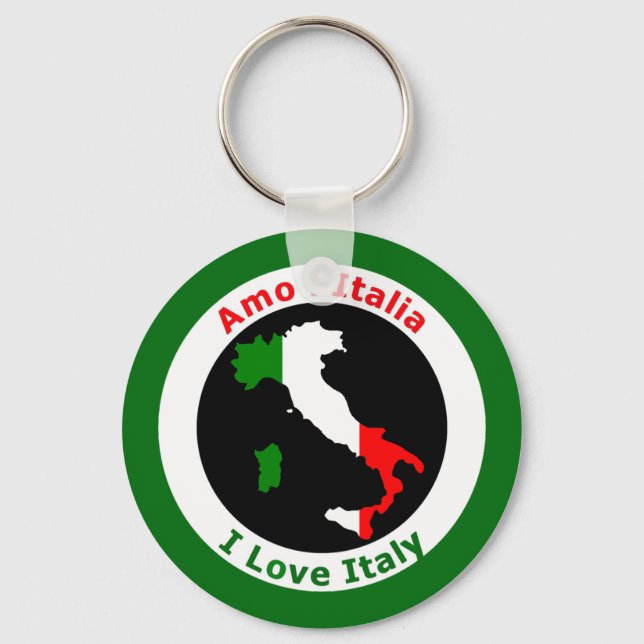 I LIEBE ITALIEN SCHLÜSSELANHÄNGER (Vorderseite)