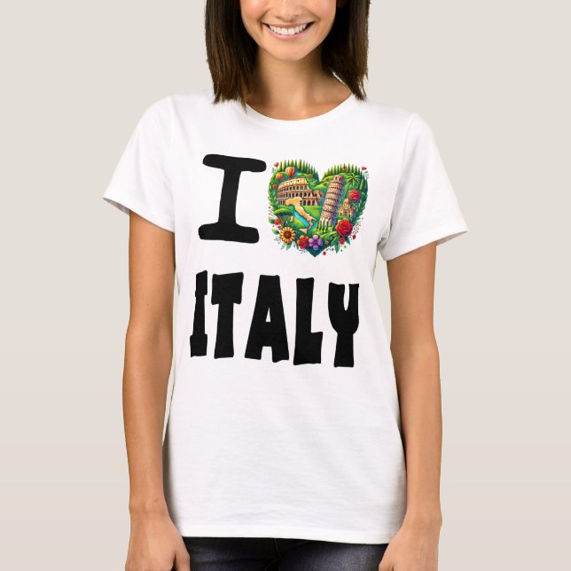 I Liebe Italien T-Shirt (Vorderseite)