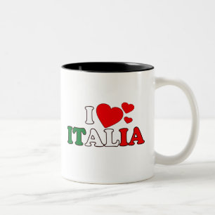 I Liebe-Italien-Tasse Zweifarbige Tasse