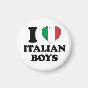 I Liebe Italienische Jungen Ronde Magnet