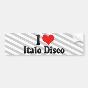 I Liebe Italo Disco Autoaufkleber