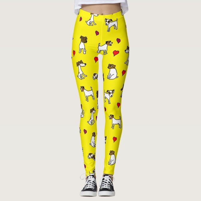 I Liebe Jack Russell Terrier Leggings (Vorderseite)