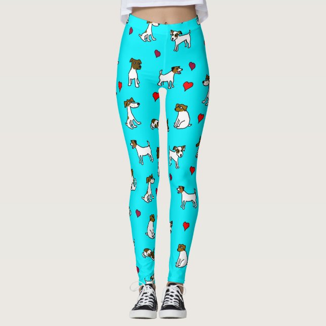 I Liebe Jack Russell Terrier Leggings (Vorderseite)