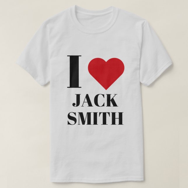 I LIEBE JACK SMITH T-Shirt (Design vorne)