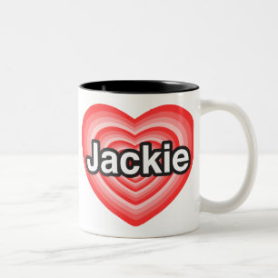 I Liebe Jackie. Liebe I Sie Jackie. Herz Zweifarbige Tasse