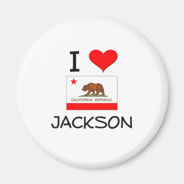 I Liebe JACKSON Kalifornien Magnet (Vorne)