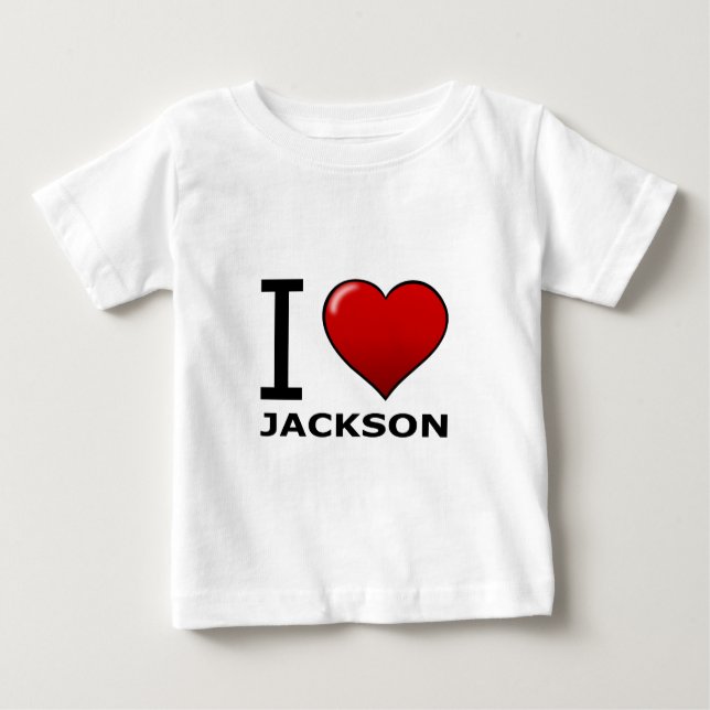 I LIEBE JACKSON, MITGLIEDSTAAT - MISSISSIPPI BABY T-SHIRT (Vorderseite)