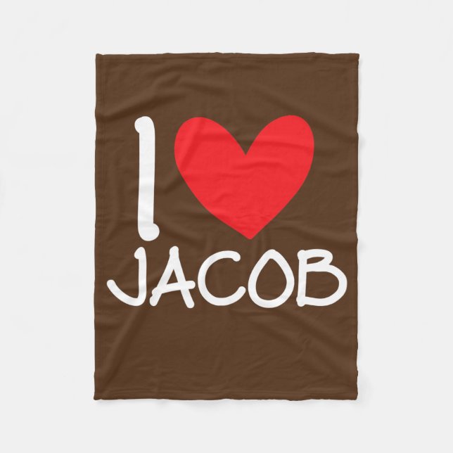 I Liebe Jacob Name Personalisiert Men Typ BESTE FR Fleecedecke (Vorderseite)