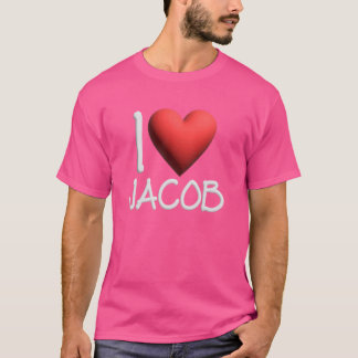I Liebe Jacob Name Personalisiert Men Typ BESTE FR T-Shirt