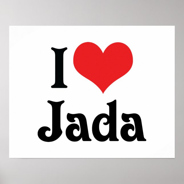 I Liebe Jada Poster (Vorne)