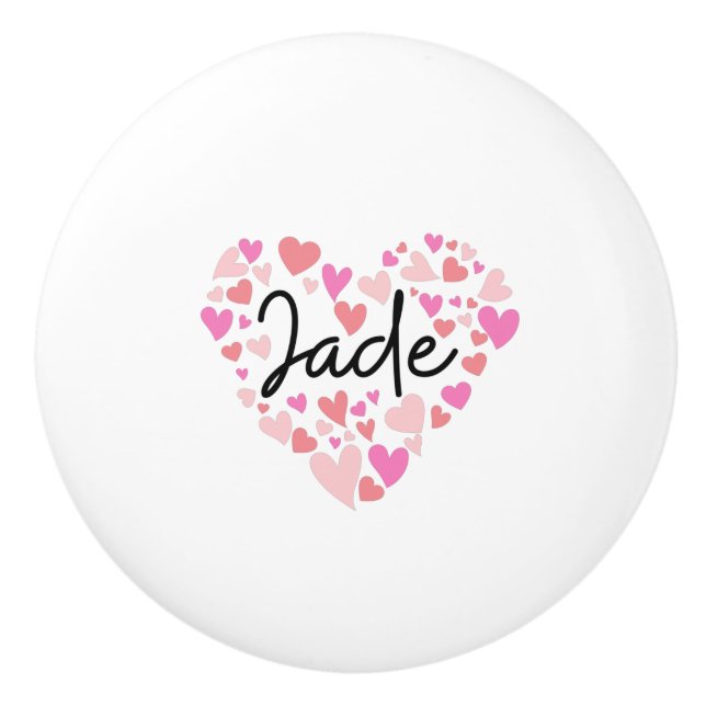 I Liebe Jade Keramikknauf (Vorderseite)