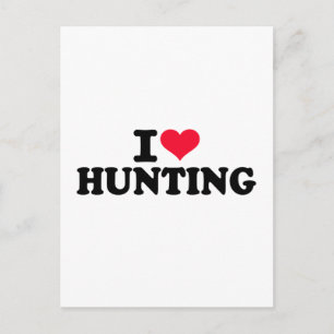 I Liebe Jagd Postkarte