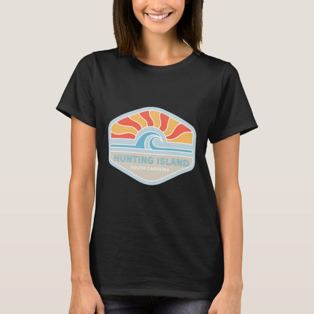 I Liebe Jagen Island Beach South Carolina Ocean W T-Shirt (Vorderseite)