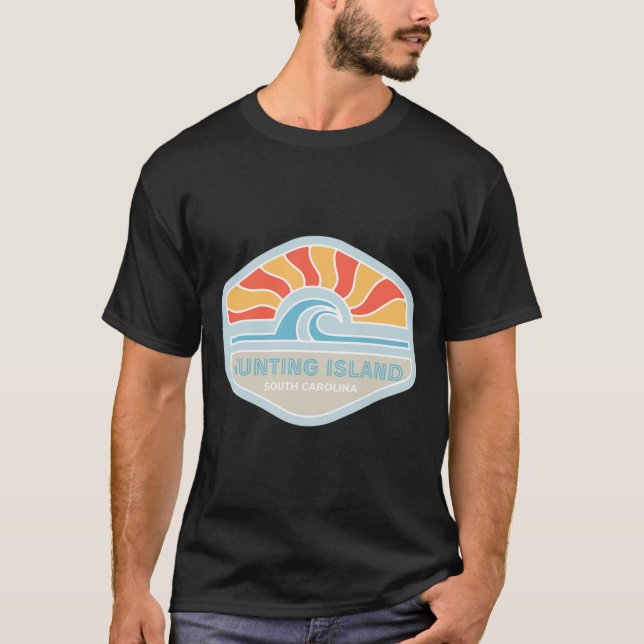 I Liebe Jagen Island Beach South Carolina Ocean W T-Shirt (Vorderseite)