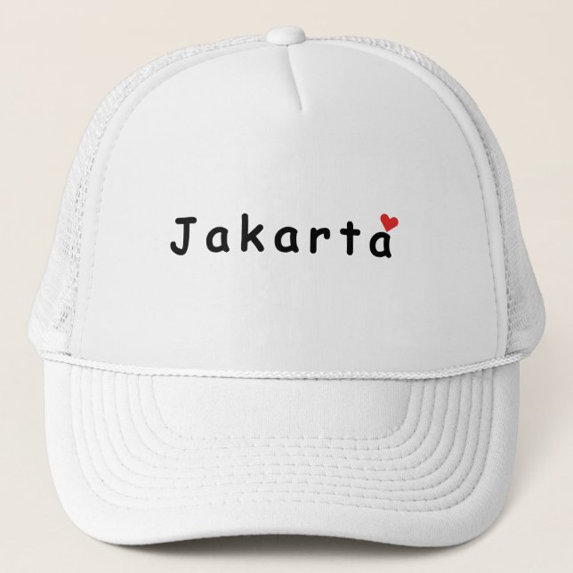 I Liebe Jakarta Truckerkappe (Vorderseite)