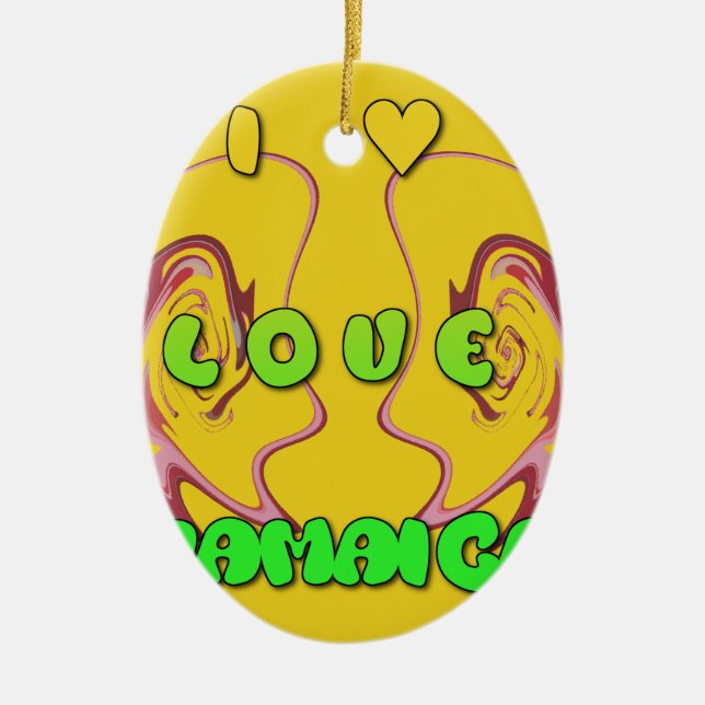 I Liebe Jamaica.png Keramikornament (Vorne)