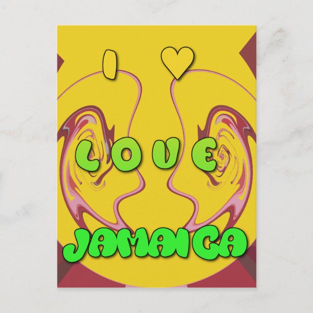 I Liebe Jamaica.png Postkarte (Vorderseite)